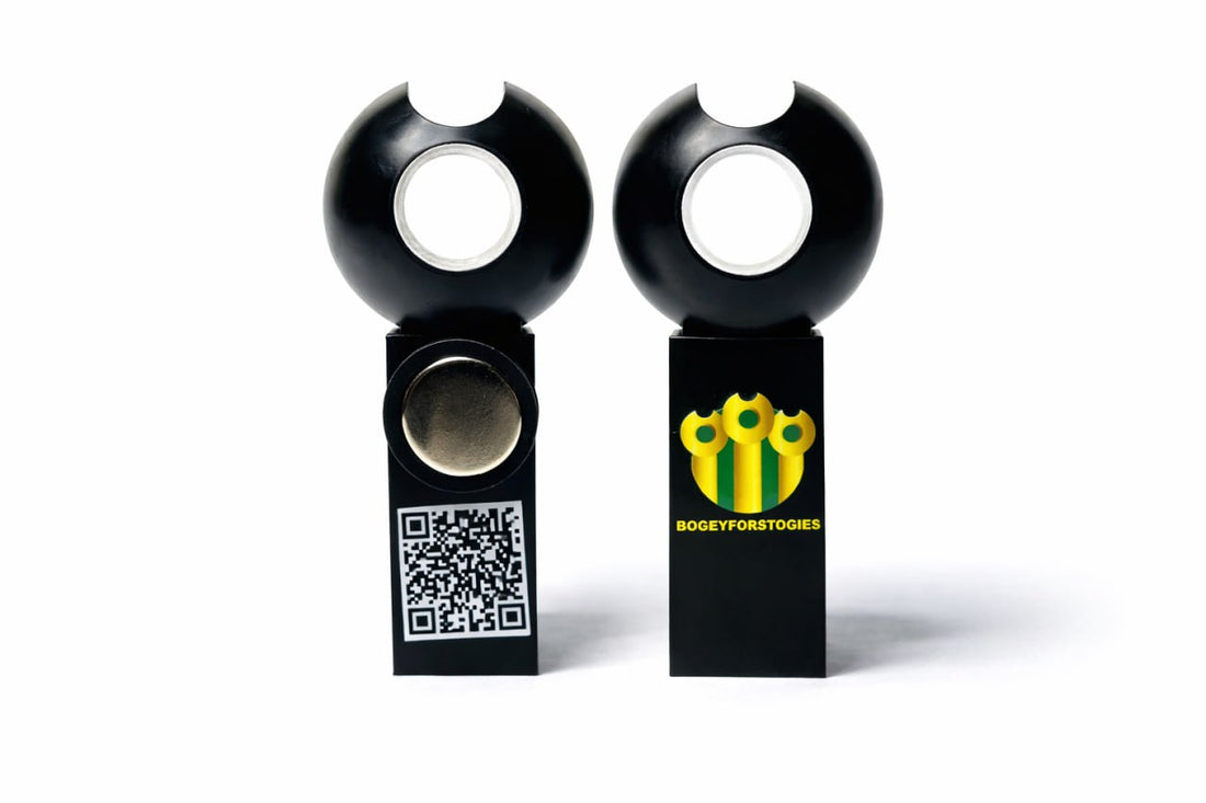  
    Black BogeyforStogies magnetic golf cigar holder and detachable stand