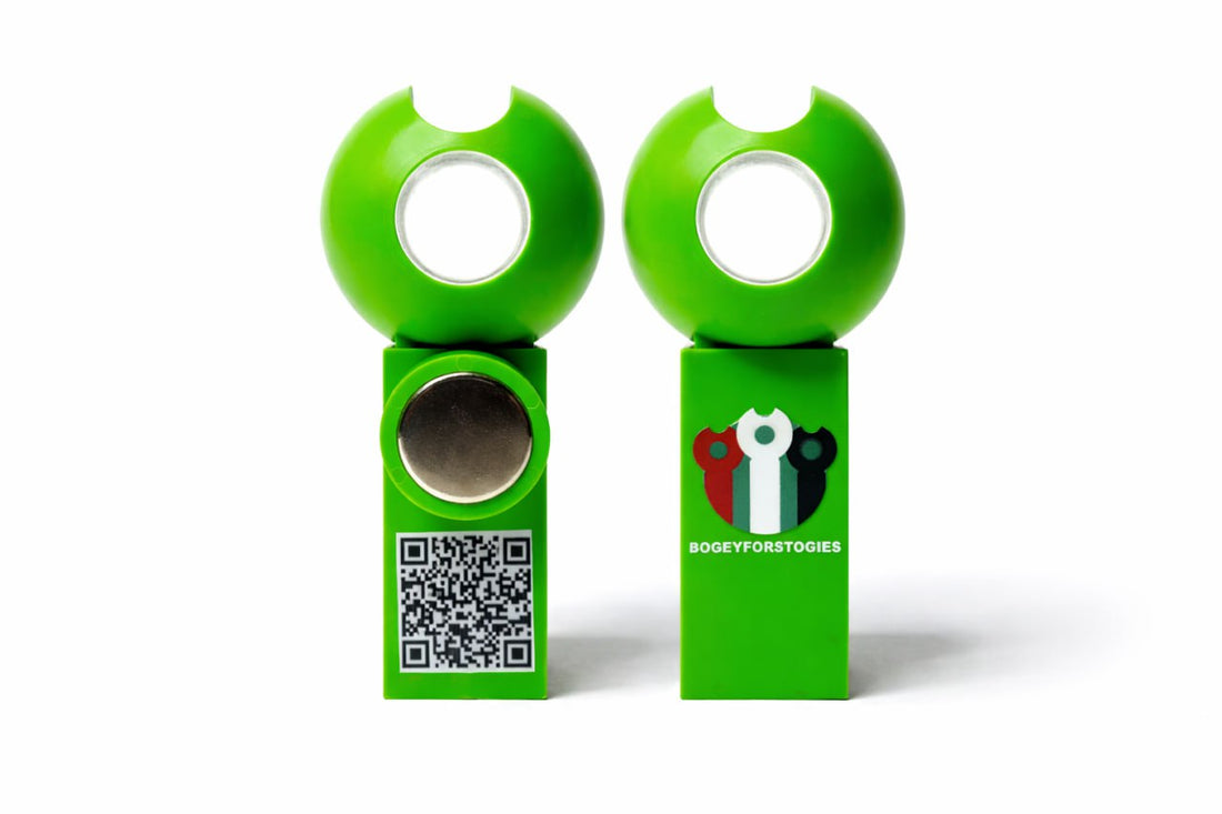  
    Black BogeyforStogies magnetic golf cigar holder and detachable stand